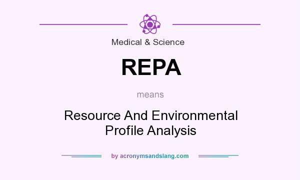What does REPA mean? It stands for Resource And Environmental Profile Analysis