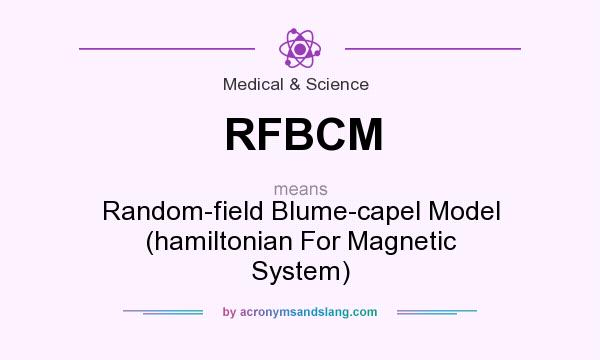 What does RFBCM mean? It stands for Random-field Blume-capel Model (hamiltonian For Magnetic System)