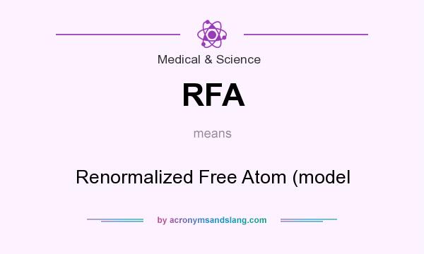What does RFA mean? It stands for Renormalized Free Atom (model