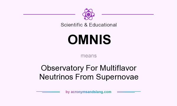 What does OMNIS mean? It stands for Observatory For Multiflavor Neutrinos From Supernovae