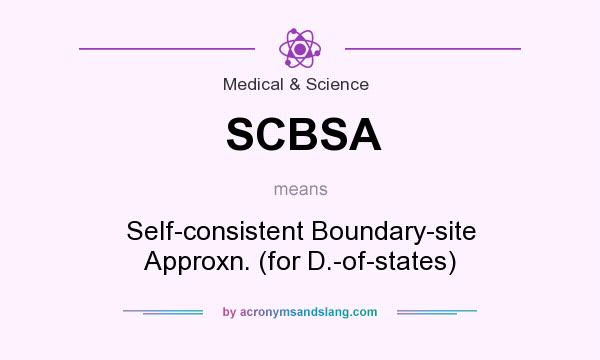 What does SCBSA mean? It stands for Self-consistent Boundary-site Approxn. (for D.-of-states)