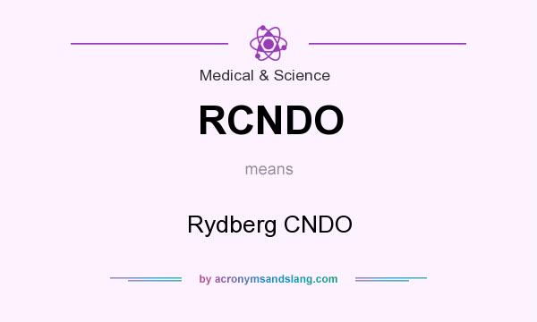 What does RCNDO mean? It stands for Rydberg CNDO