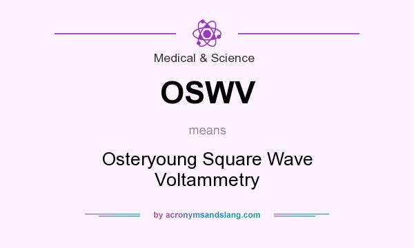 What does OSWV mean? It stands for Osteryoung Square Wave Voltammetry