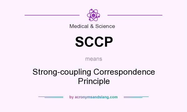 What does SCCP mean? It stands for Strong-coupling Correspondence Principle