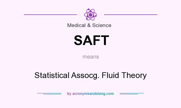 What does SAFT mean? It stands for Statistical Assocg. Fluid Theory