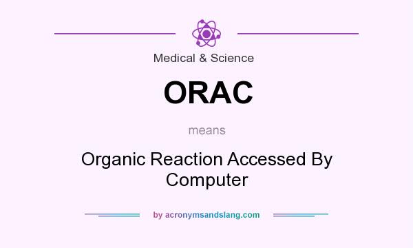 What does ORAC mean? It stands for Organic Reaction Accessed By Computer