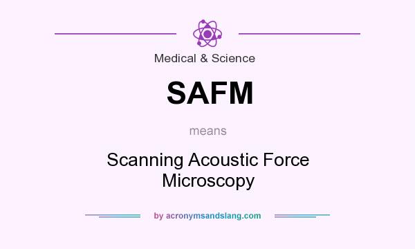 What does SAFM mean? It stands for Scanning Acoustic Force Microscopy
