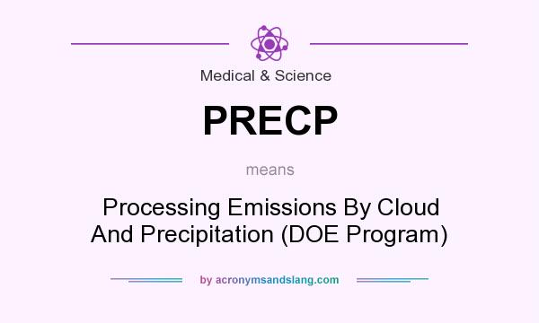What does PRECP mean? It stands for Processing Emissions By Cloud And Precipitation (DOE Program)