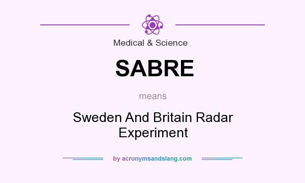 What does SABRE mean? It stands for Sweden And Britain Radar Experiment