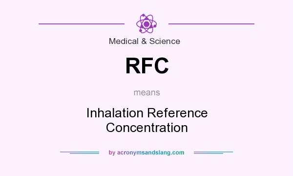 What does RFC mean? It stands for Inhalation Reference Concentration