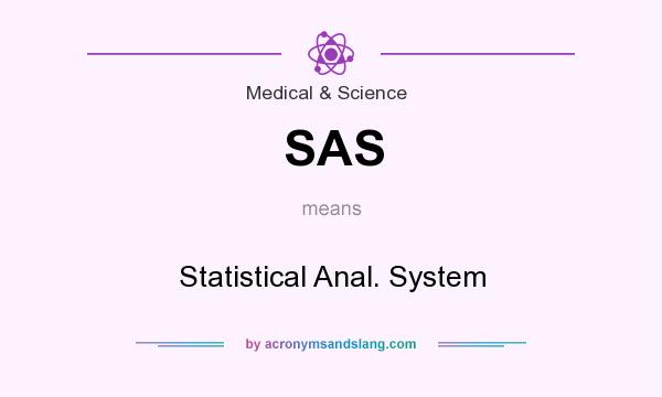 What does SAS mean? It stands for Statistical Anal. System
