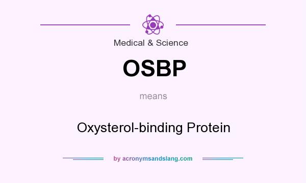 What does OSBP mean? It stands for Oxysterol-binding Protein