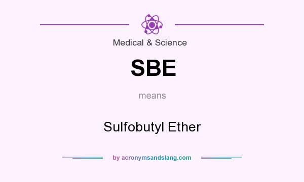 What does SBE mean? It stands for Sulfobutyl Ether