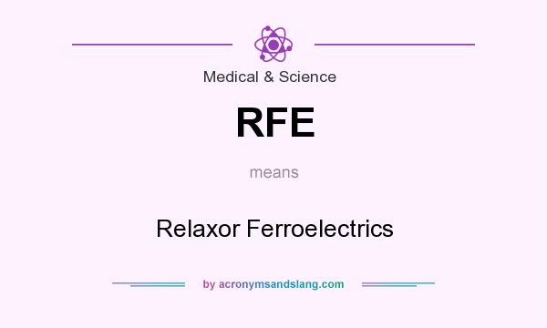 What does RFE mean? It stands for Relaxor Ferroelectrics