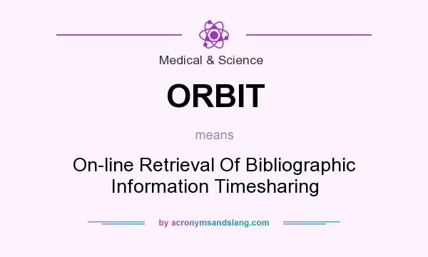 What does ORBIT mean? It stands for On-line Retrieval Of Bibliographic Information Timesharing