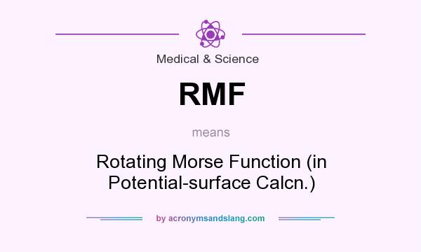 What does RMF mean? It stands for Rotating Morse Function (in Potential-surface Calcn.)