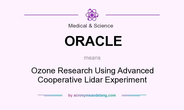 What does ORACLE mean? It stands for Ozone Research Using Advanced Cooperative Lidar Experiment