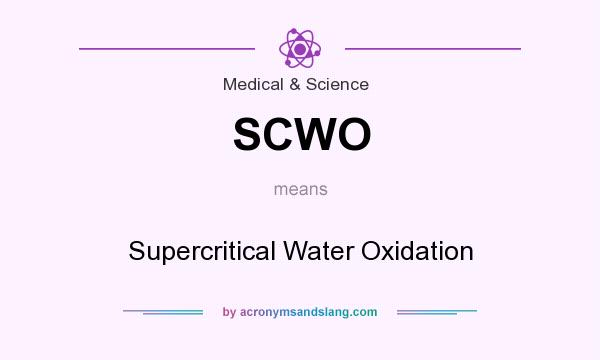 What does SCWO mean? It stands for Supercritical Water Oxidation