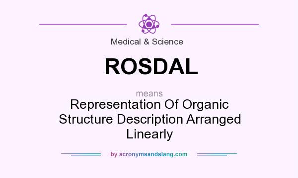 What does ROSDAL mean? It stands for Representation Of Organic Structure Description Arranged Linearly