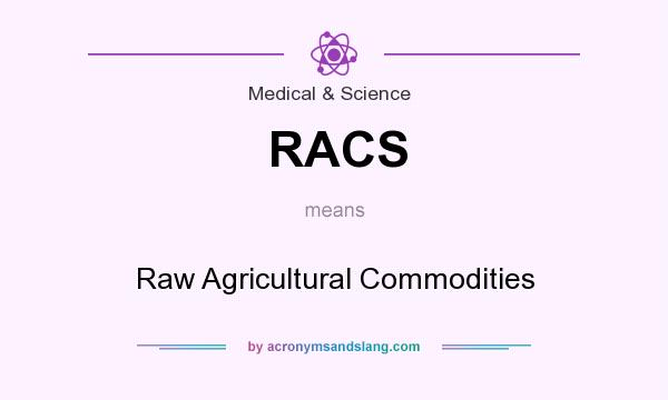 What does RACS mean? It stands for Raw Agricultural Commodities