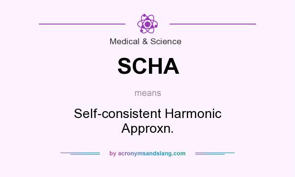 What does SCHA mean? It stands for Self-consistent Harmonic Approxn.