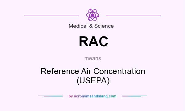 What does RAC mean? It stands for Reference Air Concentration (USEPA)