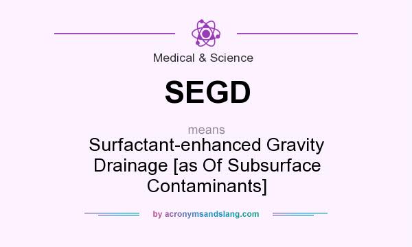 What does SEGD mean? It stands for Surfactant-enhanced Gravity Drainage [as Of Subsurface Contaminants]