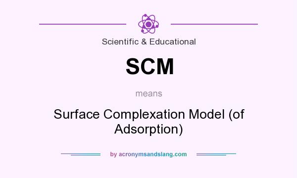 What does SCM mean? It stands for Surface Complexation Model (of Adsorption)