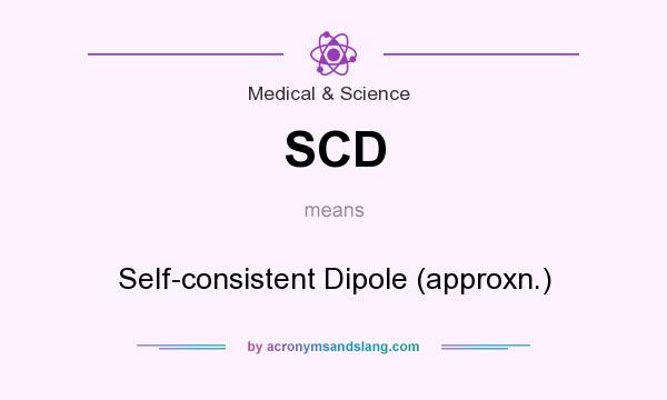 What does SCD mean? It stands for Self-consistent Dipole (approxn.)