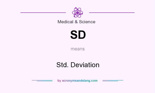 What does SD mean? It stands for Std. Deviation