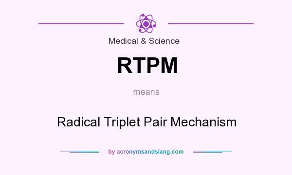 What does RTPM mean? It stands for Radical Triplet Pair Mechanism