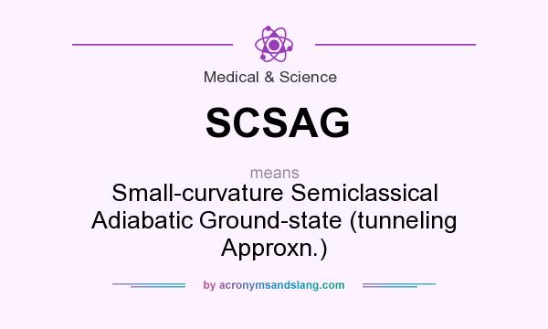 What does SCSAG mean? It stands for Small-curvature Semiclassical Adiabatic Ground-state (tunneling Approxn.)