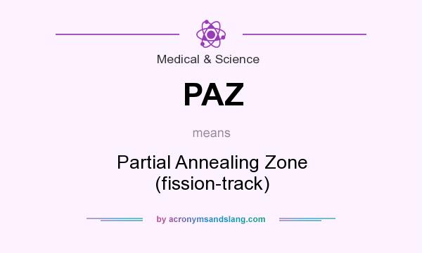 What does PAZ mean? It stands for Partial Annealing Zone (fission-track)