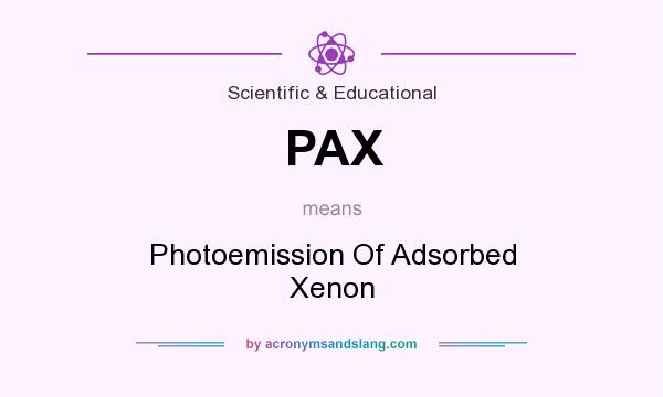 What does PAX mean? It stands for Photoemission Of Adsorbed Xenon