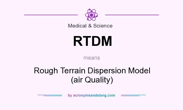 What does RTDM mean? It stands for Rough Terrain Dispersion Model (air Quality)