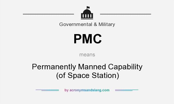 What does PMC mean? It stands for Permanently Manned Capability (of Space Station)