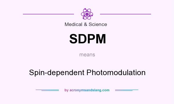 What does SDPM mean? It stands for Spin-dependent Photomodulation
