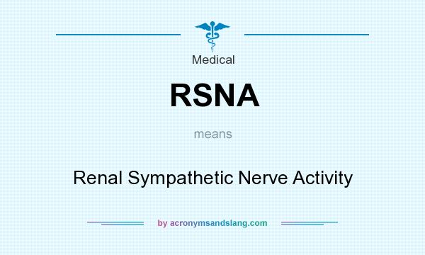 What does RSNA mean? It stands for Renal Sympathetic Nerve Activity