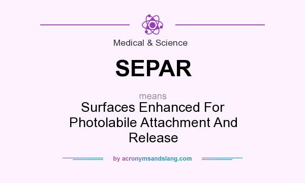 What does SEPAR mean? It stands for Surfaces Enhanced For Photolabile Attachment And Release