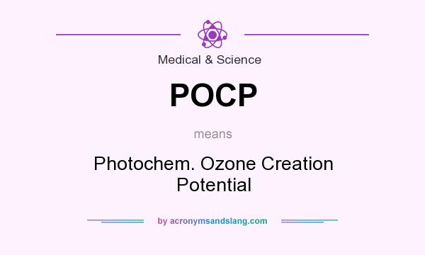 What does POCP mean? It stands for Photochem. Ozone Creation Potential