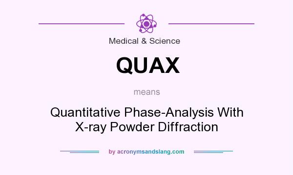What does QUAX mean? It stands for Quantitative Phase-Analysis With X-ray Powder Diffraction