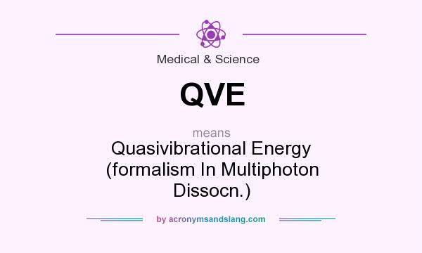 What does QVE mean? It stands for Quasivibrational Energy (formalism In Multiphoton Dissocn.)