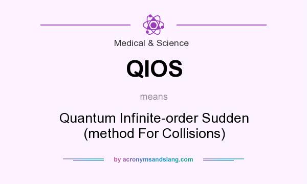 What does QIOS mean? It stands for Quantum Infinite-order Sudden (method For Collisions)