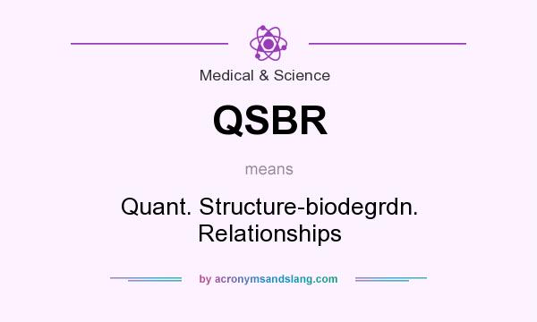 What does QSBR mean? It stands for Quant. Structure-biodegrdn. Relationships