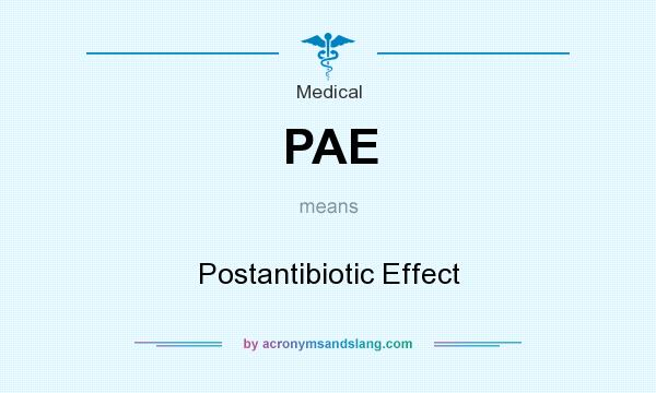 What does PAE mean? It stands for Postantibiotic Effect