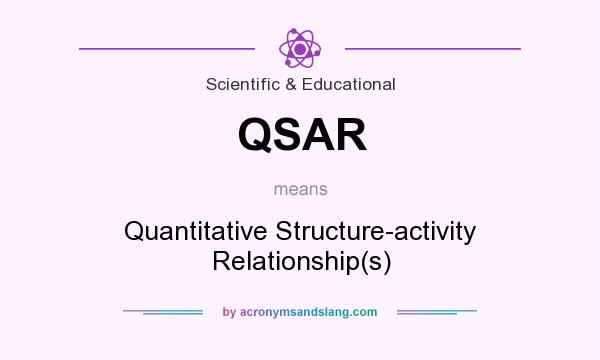What does QSAR mean? It stands for Quantitative Structure-activity Relationship(s)