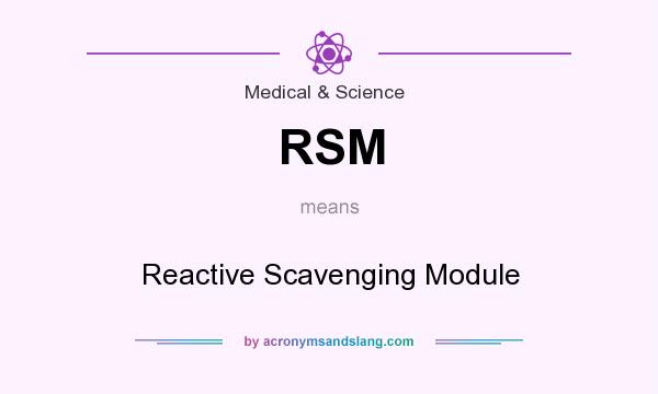 What does RSM mean? It stands for Reactive Scavenging Module