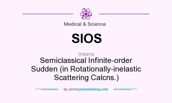 What does SIOS mean? It stands for Semiclassical Infinite-order Sudden (in Rotationally-inelastic Scattering Calcns.)