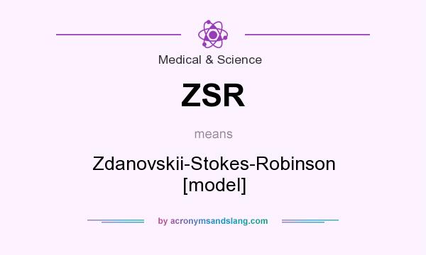 What does ZSR mean? It stands for Zdanovskii-Stokes-Robinson [model]