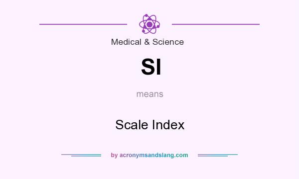 What does SI mean? It stands for Scale Index